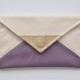Lilac Glitter Envelope Clutch, bridesmaid clutch, lavender bridesmaid gift, purple clutch, wedding gift set, gift for her
