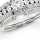 Ice 1 CT TW Diamond 14K Polished White Gold Bridal Set