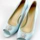 Something Blue Wedding Shoes with Rhinestones, Light Blue Diamante Wedding Shoes, Robin Egg Blue Wedding Shoes, Powder Blue Wedding Shoes