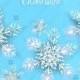 Snowflake Merry christmas greeting card background invitation