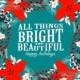 All things bright a beautiful winter fir christmas background