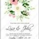 Pink ranunculus wedding invitation printable template