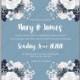 Anemone Wedding Invitation Card Vector Template