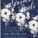Anemone Wedding Invitation Card Vector Template