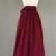 GARNET Chiffon skirt, any length and color Bridesmaid skirt, floor length, tea length, knee length empire waist chiffon skirt