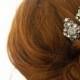 Crystal Bridal Hair Pin Art Deco Wedding Hair Accessories Vintage Bridal Headpiece Bohemian Antique Flower 1920s Gatsby Hairpiece Jewelry - $30.00 USD