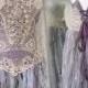 Corset wedding dress lavender,bridal gown purple,beach wedding dress lavender,boho wedding tulle,pagan wedding dress, farm wedding lavender