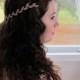 Rose Gold Leaf Rhinestone Bridal Headband,Bridal Accessories,Wedding Accessories,Rose Gold Hair Vine,Bridal Headpiece,#HV25