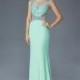 Elizabeth K - Bejeweled Sheer Bodice and Back Sheath Gown GL2082 - Designer Party Dress & Formal Gown
