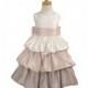 Ivory/Champagne Tri-Color Layered Satin Bubble Dress Style: D3100 - Charming Wedding Party Dresses