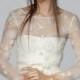 Bridal Lace Top, Bridal Separates, Rustic Wedding Blouse, Floral Wedding Top, Long Sleeve Wedding Top, Wedding Lace Top, Sheer Wedding Top