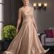 Jade Couture K188051 - Sheath Gold V-Neck Chiffon - Formal Bridesmaid Dresses 2017