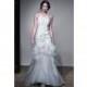 St. Pucchi FW12 Dress 18 - Full Length White Fall 2012 Sleeveless St. Pucchi Fit and Flare - Rolierosie One Wedding Store