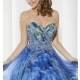 Strapless Sweetheart Print Babydoll Dress by Hannah S - Brand Prom Dresses