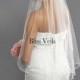 Soft Wedding Veil - Fingertip Length Veil - Simple Bridal Veil - Available in 10 Sizes & 11 Colors ! Fast Shipping!