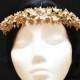 Bridal crown. Bridal headpiece. Wedding crown. Bride flower crown. Floral headpiece. Bridal wreath. Porcelain flower crown. Bridesmaid hair - $126.50 EUR