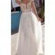 Gali Karten 2018 Lace Embroidery Ivory Court Train Open Back Aline Cap Sleeves Scoop Neck Bridal Dress - Rolierosie One Wedding Store