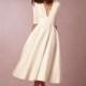 Fabulous Taffeta & Satin V-neck Neckline A-line Wedding Dresses - overpinks.com