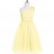 Daffodil Azazie Lilo JBD - Side Zip One Shoulder Knee Length Satin And Tulle Dress - Charming Bridesmaids Store