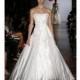 Austin Scarlett - Fall 2013 - Meadow Strapless Silk Taffeta Drop Waist A-Line Wedding Dress with Hand Painted Skirt - Stunning Cheap Wedding Dresses