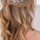 AMALTHEIA Flower Crystal Bridal hair comb - Rhinestone Wedding Headpiece by TopGracia
