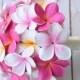 Wedding Fuchsia Pink Natural Touch Plumerias Silk Flower Bride Bouquet