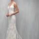 Fantastic Tulle V-neck Neckline Mermaid Wedding Dresses With Lace Appliques - overpinks.com