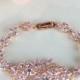 ATHENA Rose Gold Crystal Bridal Bracelet by TopGracia