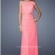 Bright Pink La Femme 21147 - Sheer Dress - Customize Your Prom Dress