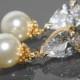 Bridal Ivory Pearl Cubic Zirconia Gold Earrings Swarovski 10mm Pearl Drop Earrings Wedding Pearl Earrings Ivory Pearl Jewelry Prom Jewelry - $32.00 USD