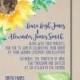 Rustic sunflower wedding invitation - sunflower wedding invitation - country wedding invitation - printable sunflower invitation - burlap