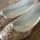 Spring Garden Bridal Ballet Flats Wedding Shoes - Any Size - Pick your own shoe color and crystal color