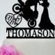 Motorcycle Wedding Cake Topper,Mr And Mrs Cake Topper,Groom On Motorcycle,Custom Cake Topper,Funny Cake Topper,Motorbike Cake Topper  C187