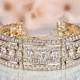 DESPOINE Gold Crystal Bridal Wedding Bracelet by TopGracia