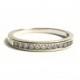Vintage 14k White Gold Diamond Band - Size 7 - Channel Setting - Promise Ring - Engagement - Wedding band # 1811