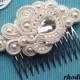 ECRU/IVORY Soutache comb,  Wedding Hair Accessory, Soutache , Wedding Hair