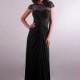 Stunning Lace & Chiffon Jewel Neckline Floor-length Sheath Mother Of The Bride Dress - overpinks.com