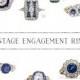 Kathryn Loves... A Rainbow Of Vintage Engagement Rings