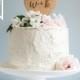 Custom Initials Heart Cake Topper, Wedding Cake Topper, Monogram Cake Topper, Gold Cake Topper, Wooden Cake Topper, Rustic Cake Topper