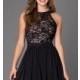 Short Sleeveless Dress with Lace Bodice by Morgan - Brand Prom Dresses