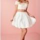 Ivory/Nude Hannah S 27129 - 2-piece Sleeves Short Lace Dress - Customize Your Prom Dress