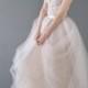 Catherine - two piece wedding dress / bridal gown  / nude bridal gown / champagne wedding dress / tulle wedding dress / unique wedding dress