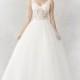 Ella Rosa Spring/Summer 2017 BE363 Ball Gown V-Neck Sweep Train Sleeveless Ivory Sweet Spring Embroidery Tulle Bridal Dress - Bridesmaid Dress Online Shop