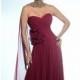 Cranberry Strapless Embellished Gown by Daymor Couture - Color Your Classy Wardrobe