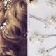 White Flower Wedding hair pins,hair vine,pins, Bridal hair pins, hair pins, Bridal headpiece,Bridal hairpiece Wedding hair3