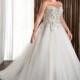 Bonny Bridal 2017 1709 Plus Size Ivory Chapel Train Tulle Sweetheart Sleeveless Lace Up Beading Aline Dress For Bride - Elegant Wedding Dresses