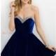 Sapphire Strapless Beaded Dress by Blush by Alexia - Color Your Classy Wardrobe