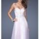 Lavender/Apricot Beaded Sweetheart Gown by La Femme - Color Your Classy Wardrobe