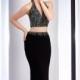 Black Beaded Two-Piece Gown by Clarisse - Color Your Classy Wardrobe