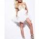 Sherri Hill Ivory Gold Short Beaded Prom Party Dress 2583 - Brand Prom Dresses